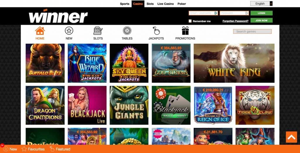 winner casino jeux