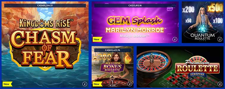 Les jeux du Casino William Hill
