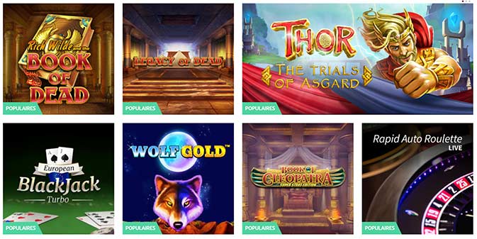 Les jeux du Casino Playojo