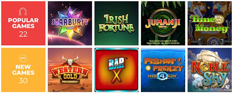 Les jeux du Vegas Luck Casino