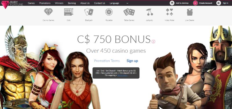 screenshot ruby fortune interface