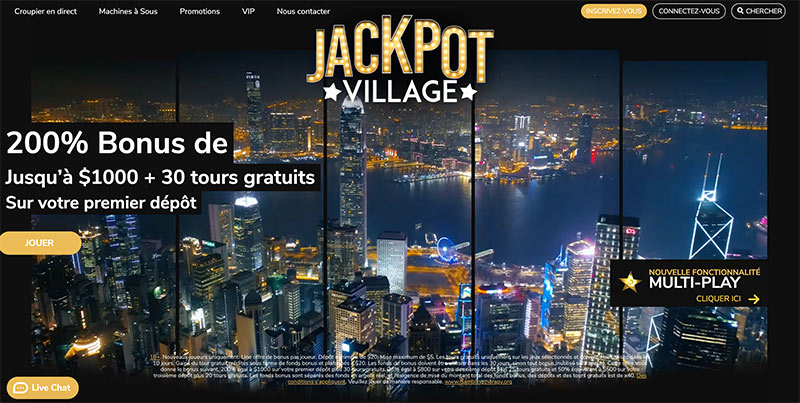 jackpot village accueil