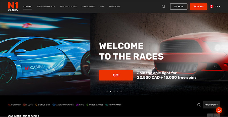 n1 casino accueil