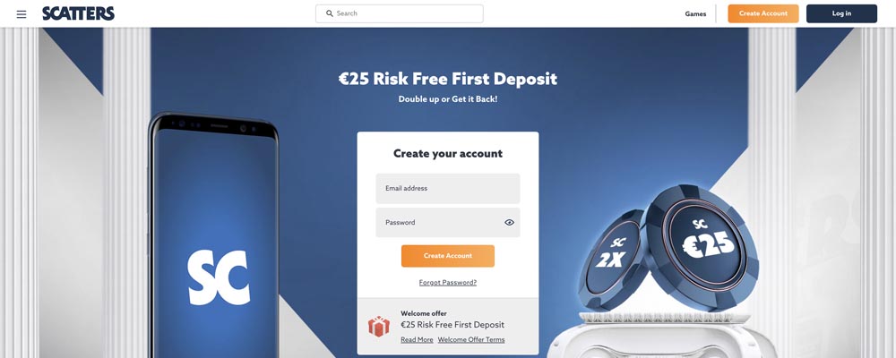screenshot scatters casino interface