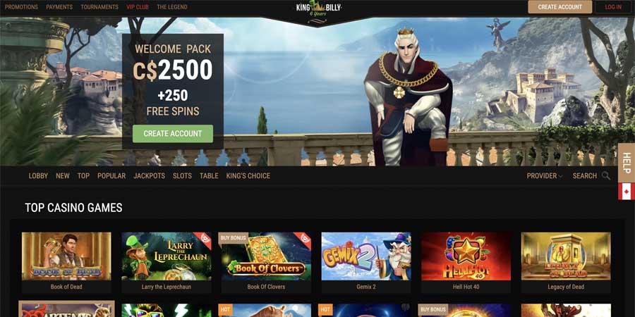 screenshot bonus king billy casino