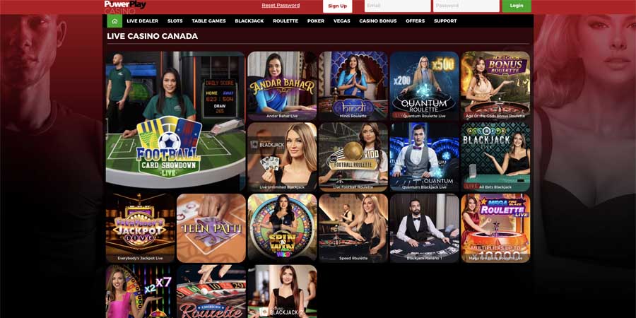 screenshot live casino powerplay casino